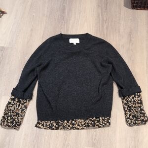 Brochu Walker Cashmere Crewneck Sweater with Floral Details